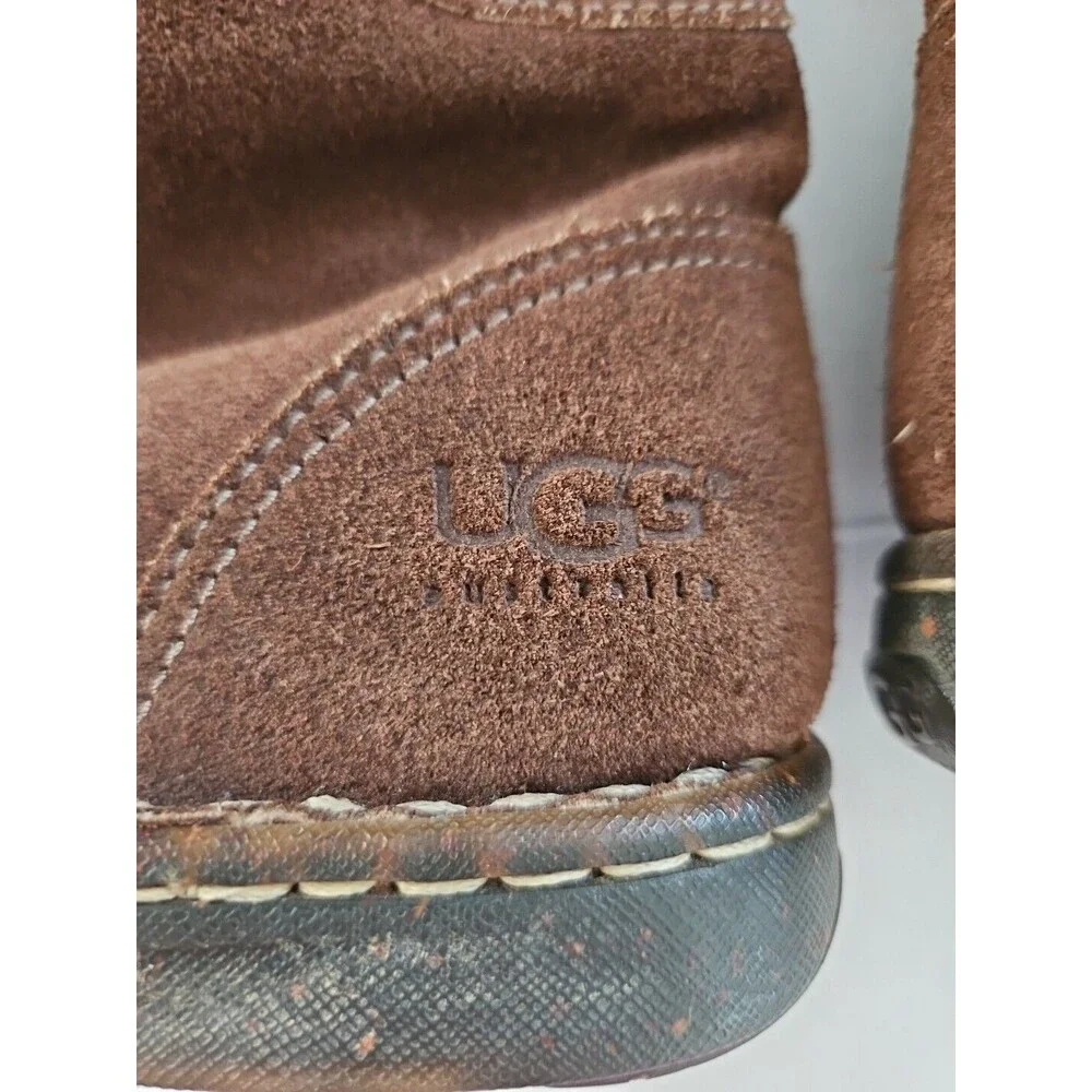 Ugg Australia 1976 Skylair Suede Leather Boots Sz 5 Youth Boho Cozy Warm